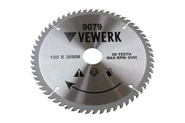 VEWERK TCT Circular Saw Blade 190mm x 30mm x 60T fits Festool - 9079