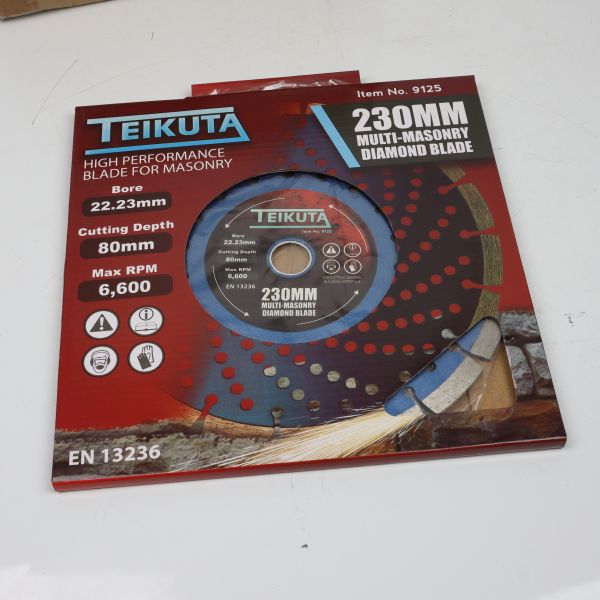 Teikuta 230 X 10 X 22.23MM Multi-Masonry Diamond Blade - 9125