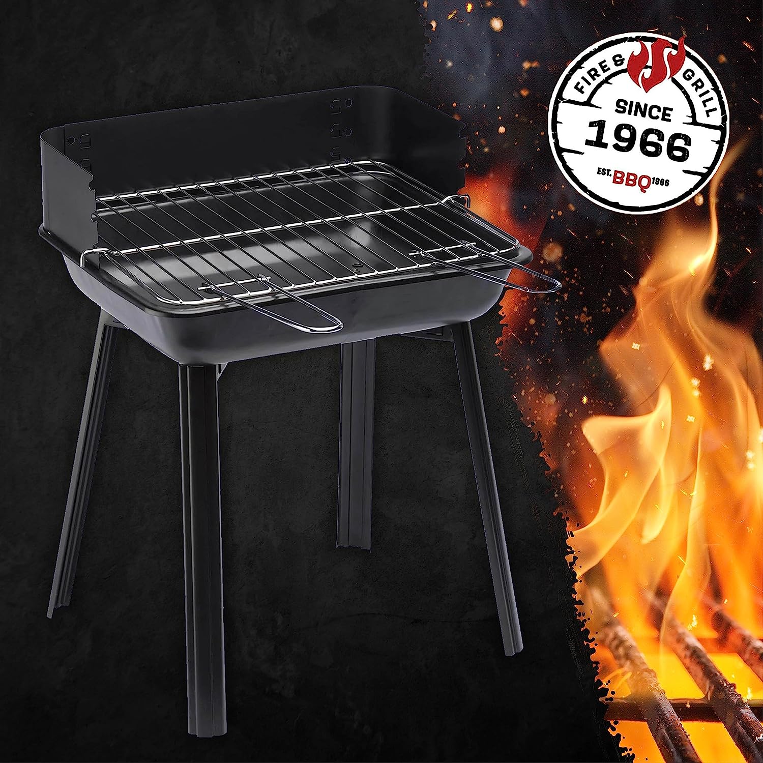 Landmann Porta-Go Charcoal Barbecue black, small Compact and Portable occasional BBQ