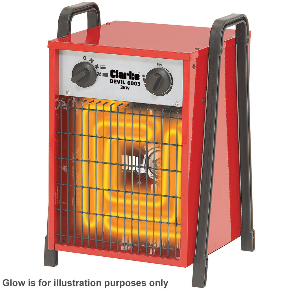 Clarke devil 6003 3kW industrial electric fan heater (230V)