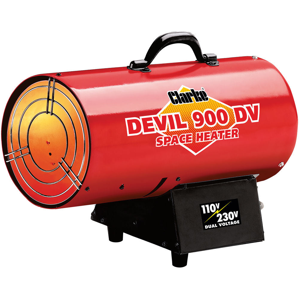 Clarke DEVIL 900DV 24.9kW dual voltage 110/230V propane gas space heater (230V)
