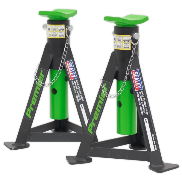 Sealey Premier Trolley Jack 3 Tonne & Axle Stands (Pair) 3 Tonne per Stand Combo