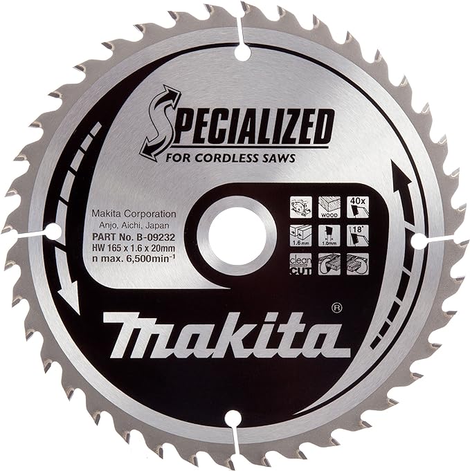 Makita B-32954 Specialized Blade for Cordless Saws 165x20x40T