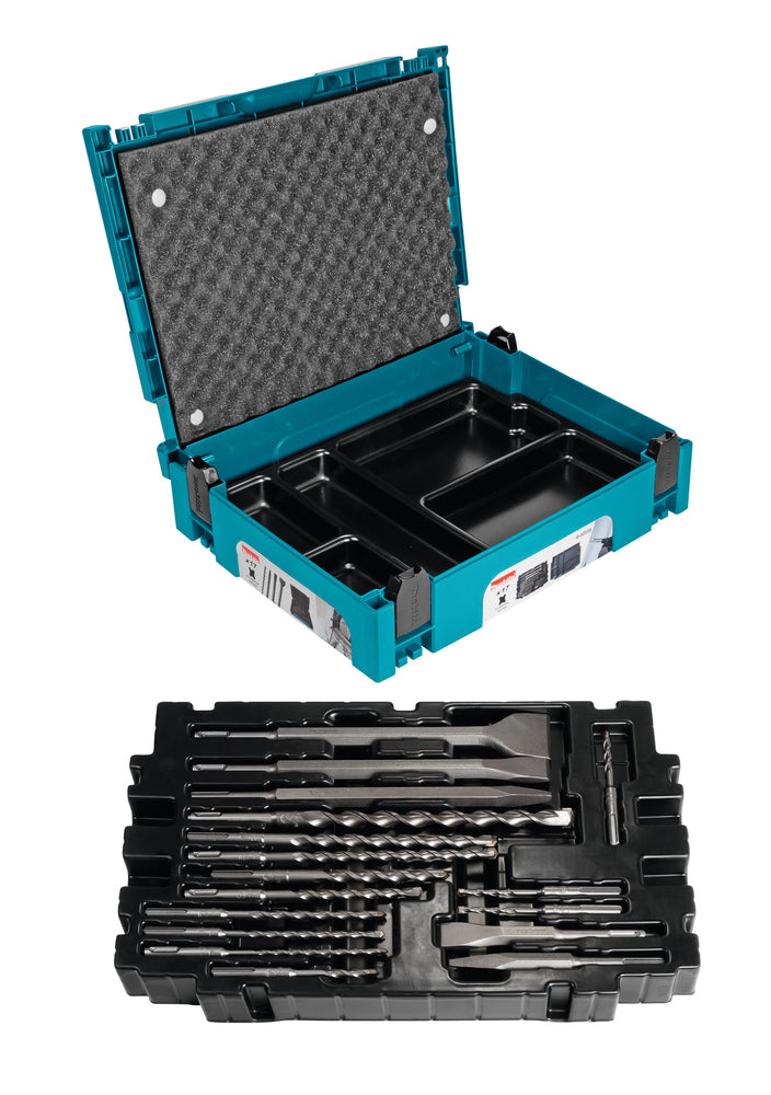 Makita B-52059 drill bit and chisel set, SDS-PLUS, 17 pcs, in makpac case