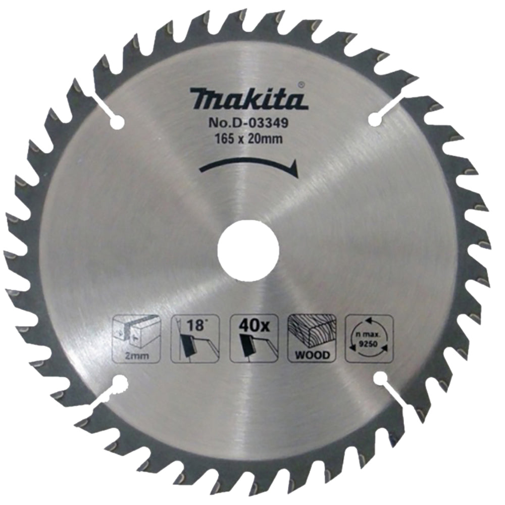 Makita D-03349 circular saw blade 165 x 20 mm, 40 T