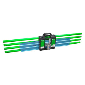 Metex magnesium round-end bull float kit with 1200mm blade, handles and carry case