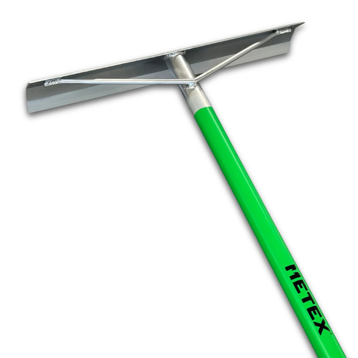 Metex welded aluminium concrete placer spazzle with 1530mm handle – view 2