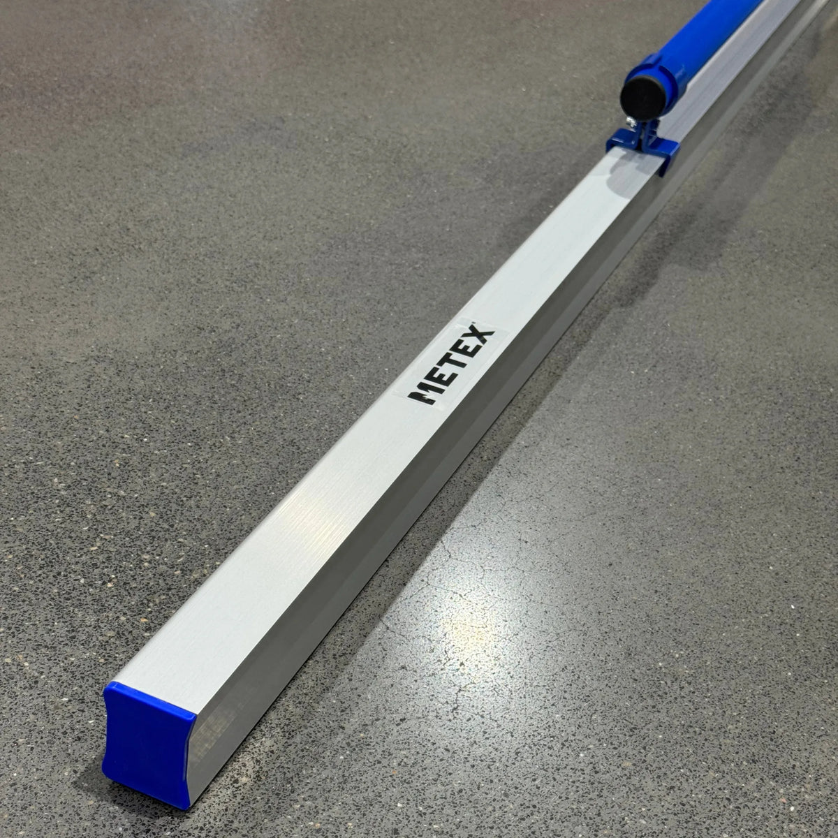 Metex 2000mm aluminium tamper beam screed bar with bubble level – view 2