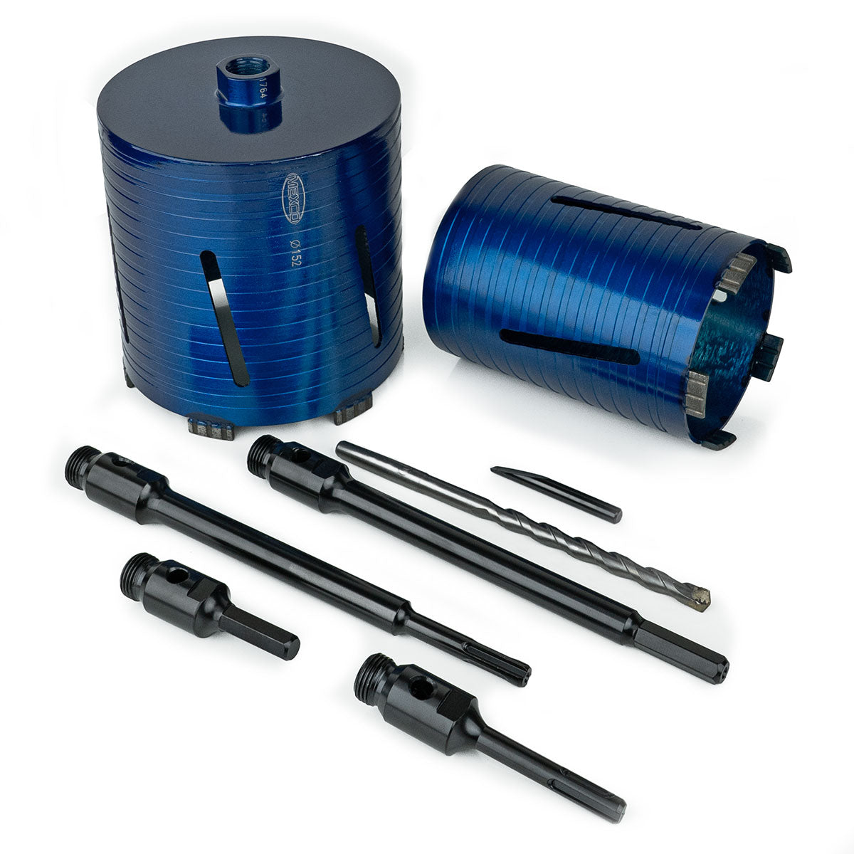 Mexco 8 Pieces dry core drill kit slotted XCEL grade