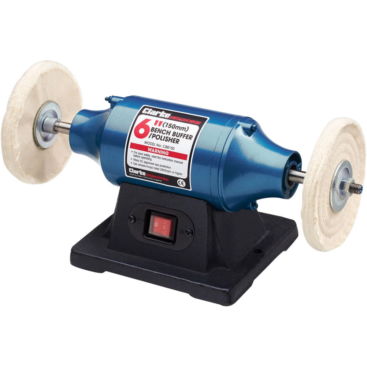 Clarke CBB150 250W 6'' Bench Buffer/Polisher (230V)