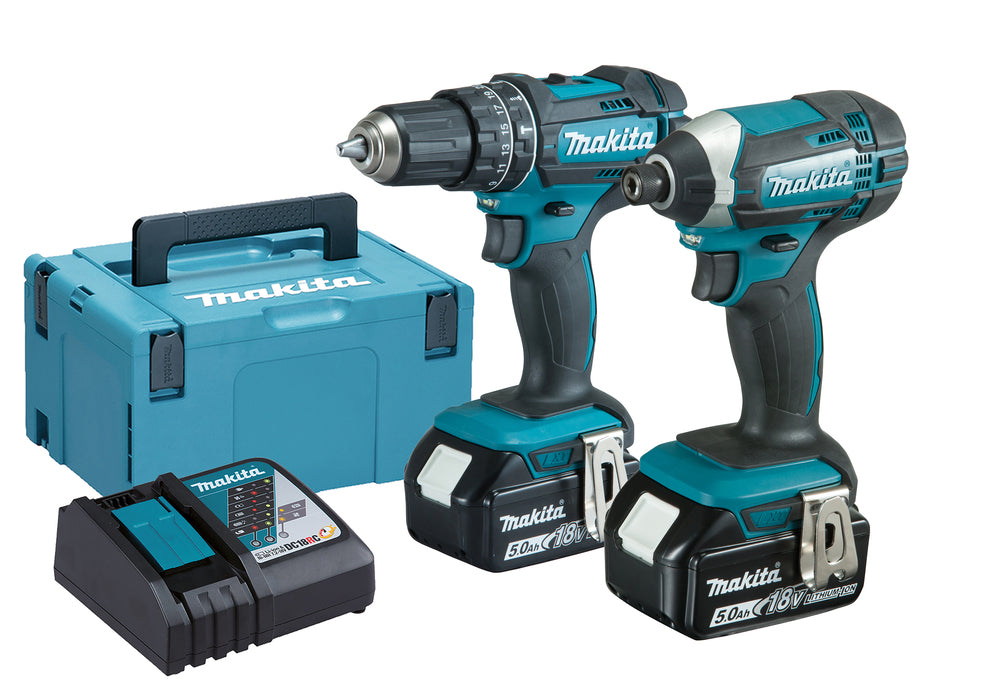 Makita DLX2131TJ 18V 2 x 5.0Ah Li-ion Twin Kit