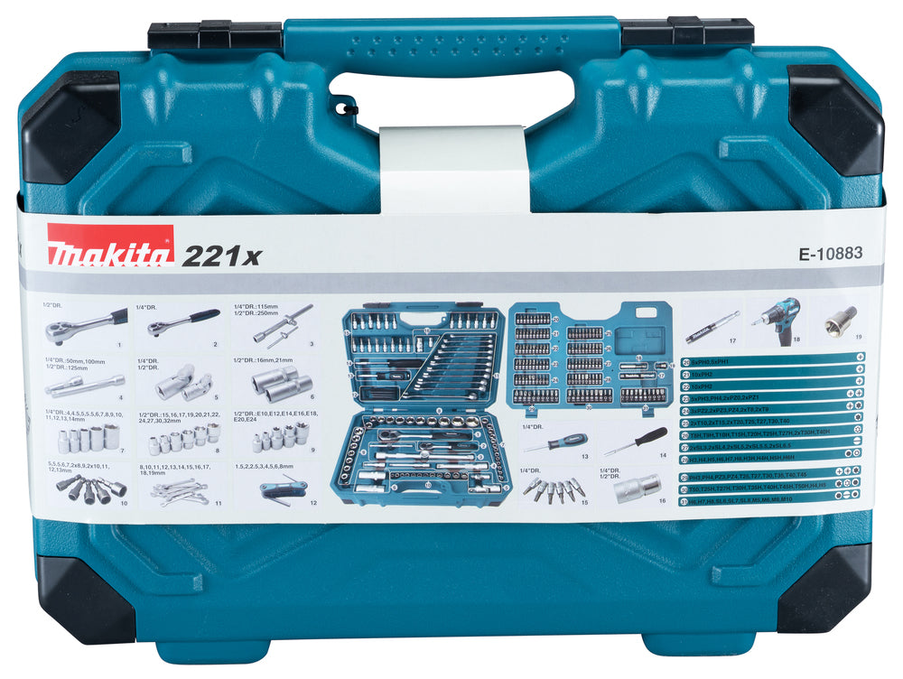 Makita E-10883 221 Piece Maintenance Set