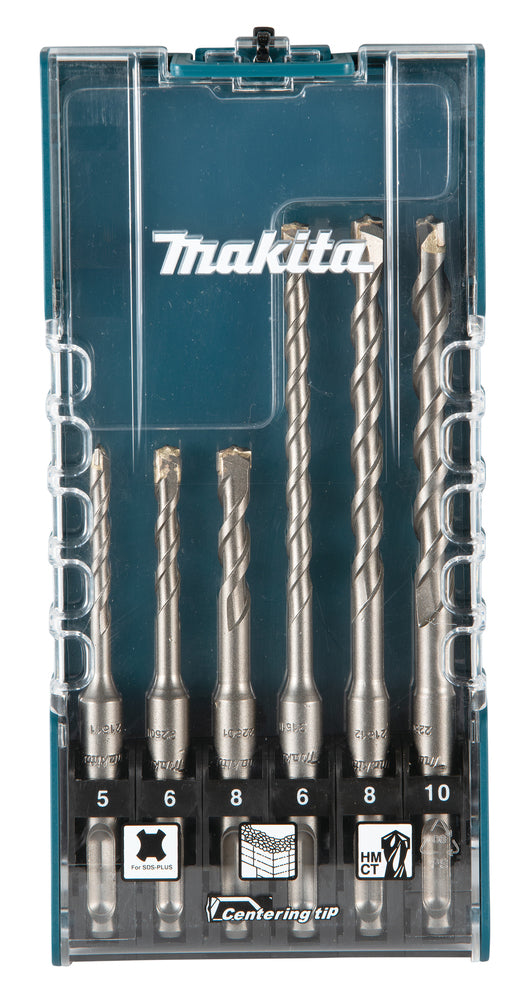 Makita E-15730 T.C.T hammer drill bit set, SDS-PLUS, 12 pcs