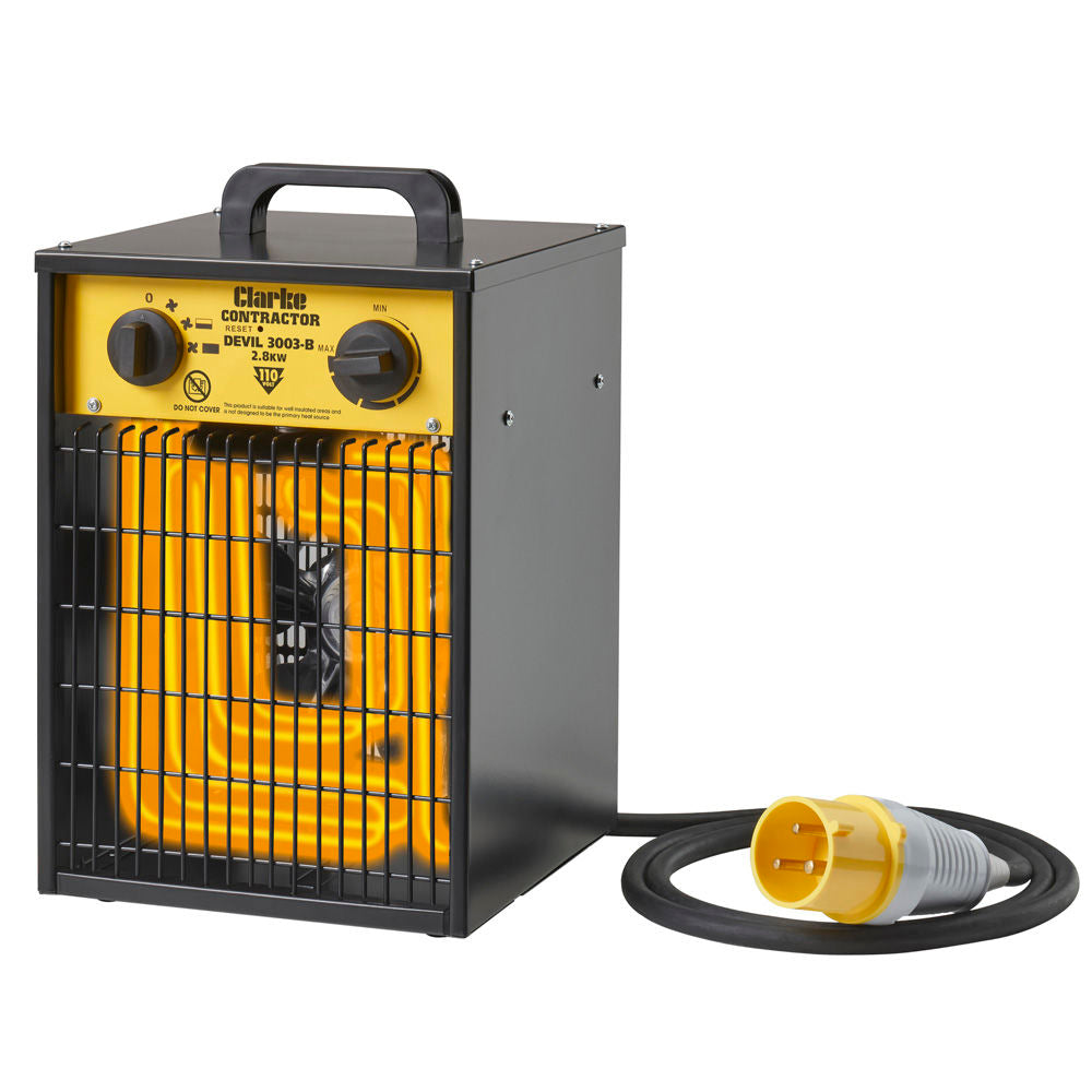 Clarke contractor devil 3003-B 2.8kW electric fan heater (110V)
