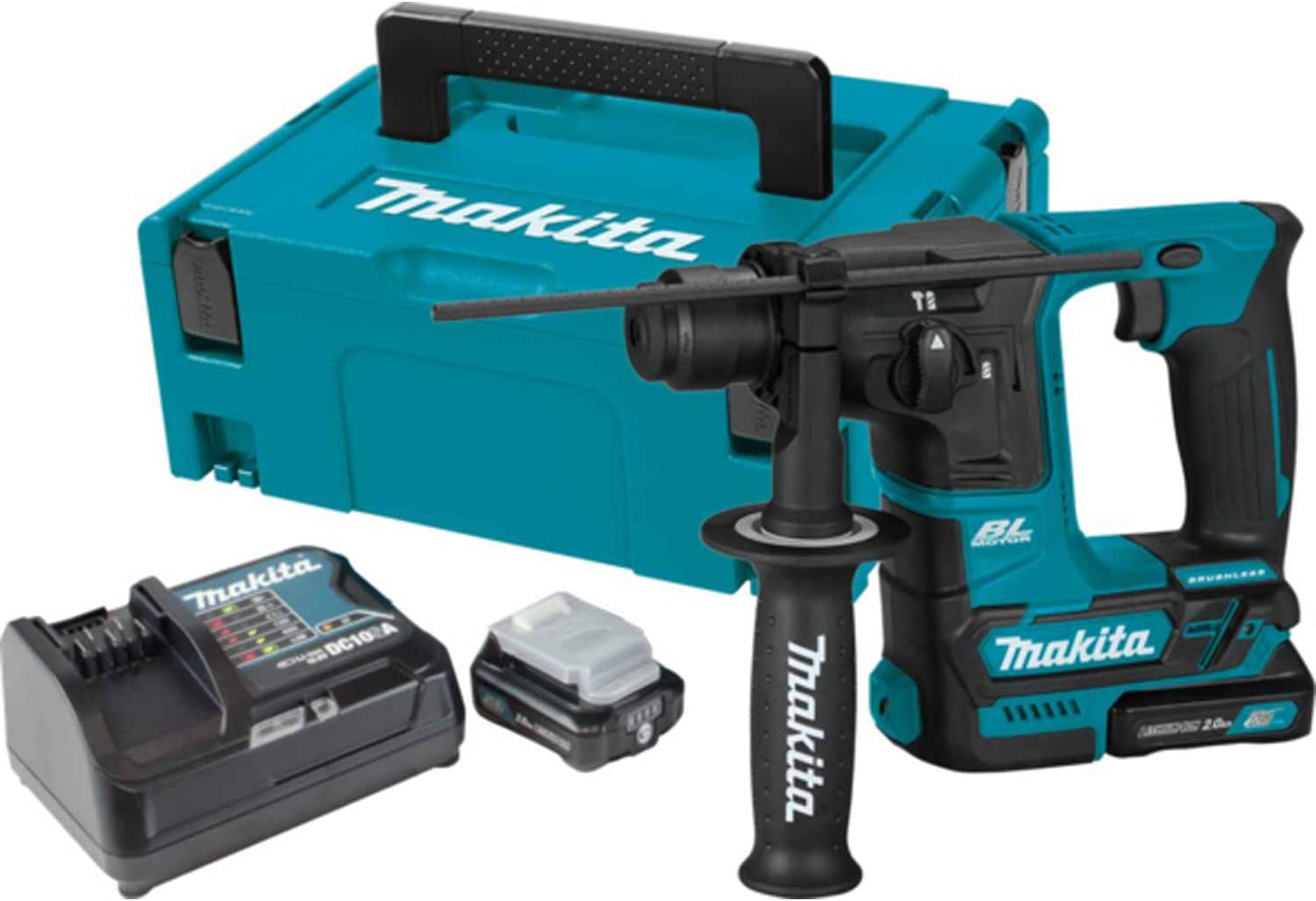 Makita HR166DSMJ 12V Cordless Rotary Hammer Drill 2 x 4.0Ah Batteries Charger + Case