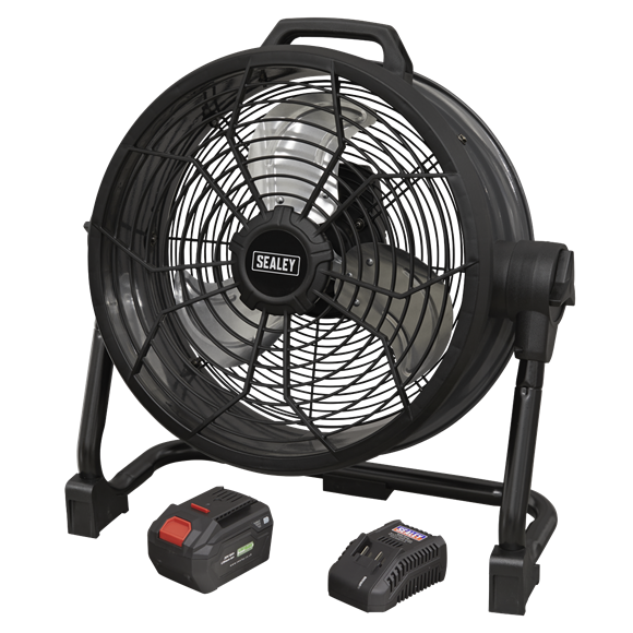 Sealey HVD16CCOMBO SV20 series 16" high velocity drum fan kit 20V/230V