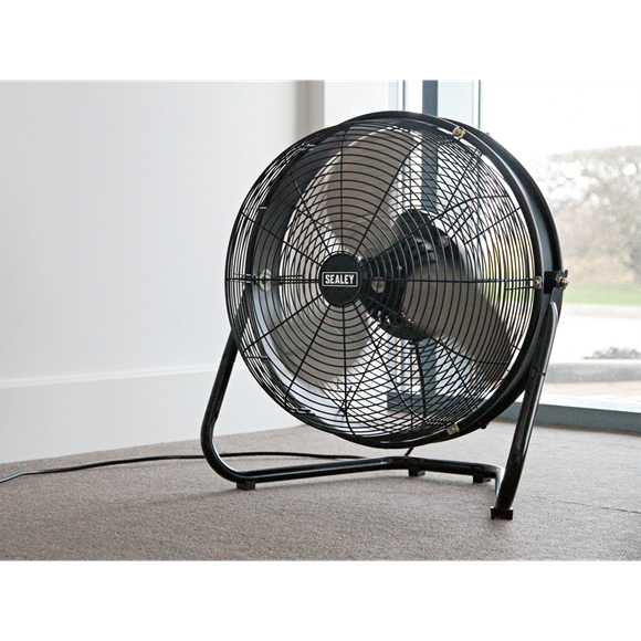 Sealey HVF18IS industrial high velocity floor fan with internal oscillation 18"