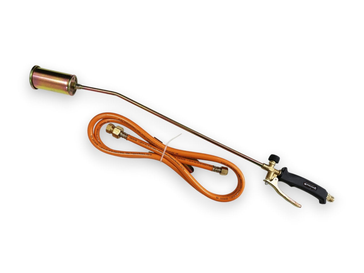 Toolzone PB057 Long Arm Propane Gas Torch Burner 2m Hose Roofers Roof kit weed torch
