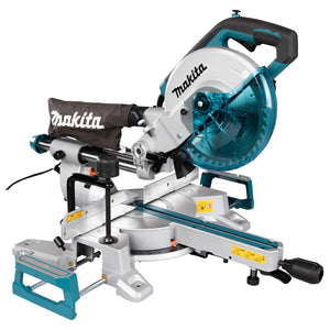 Makita sliding compound miter saw on a white background