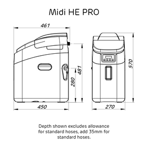 Monarch Midi HE PRO Dimensions