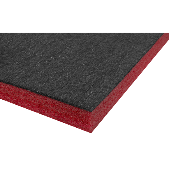 Sealey Easy Peel Shadow Foam® 1200 x 550 x 30mm - Red/Black