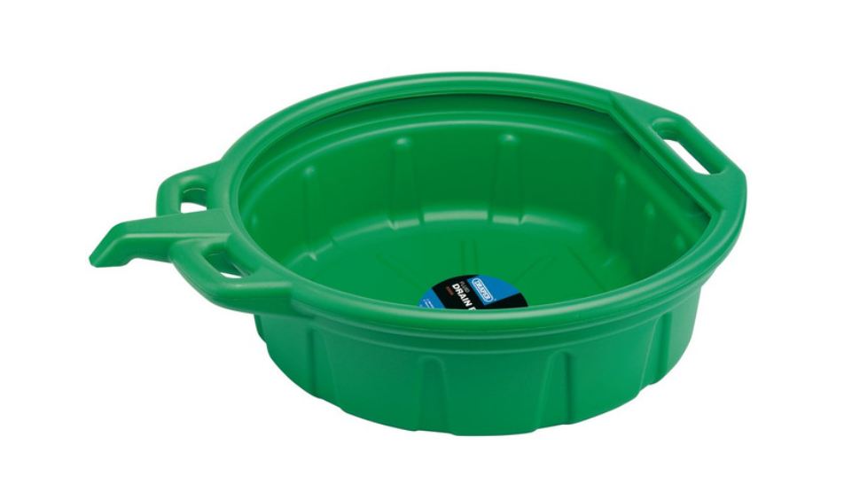 Draper fluid oil drain pan, 16L, black/green