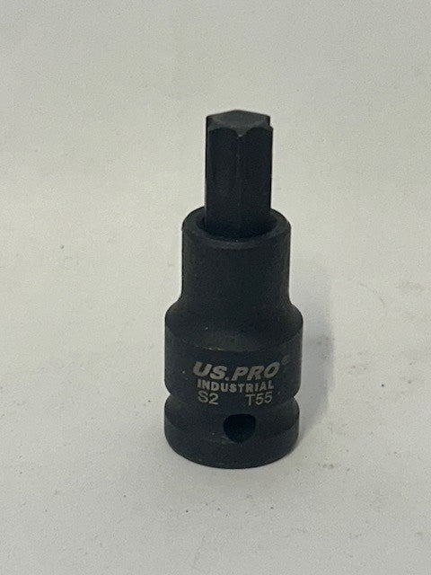 US PRO 1pc 1/2" Dr Impact Torx Bit S2-T55