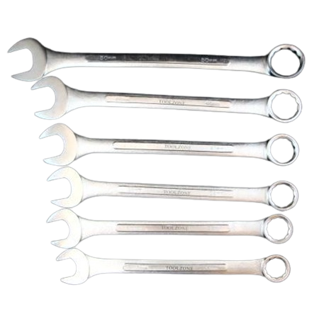 6 PIECE LARGE JUMBO SPANNERS SET 33MM – 50MM DROP FORGED HEAT TREATED