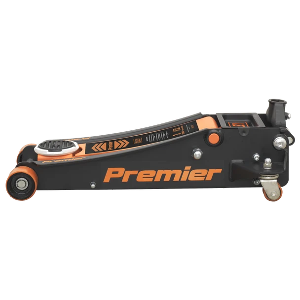 Sealey Premier Low Profile Trolley Jack with Rocket Lift 3 Tonne - Orange