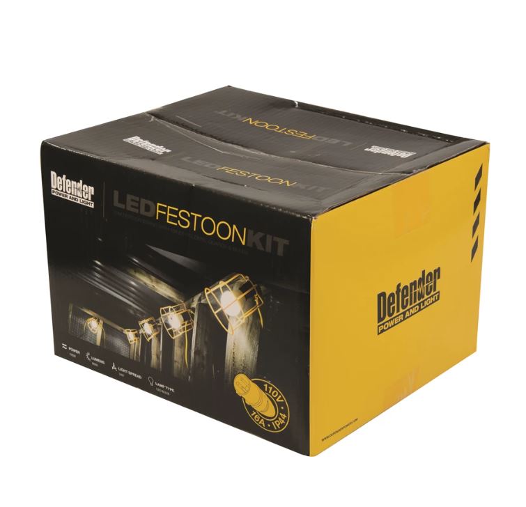 Defender 100W LED ES Festoon Kit 22m