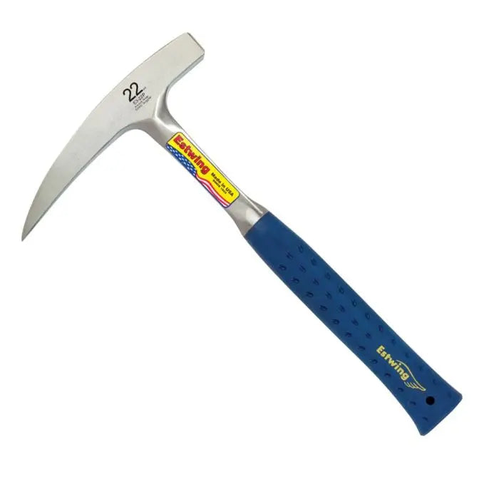 Estwing Pointed Tip Rock Pick 22oz Smooth Face - Blue Nylon Grip - E322P (13")