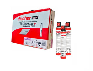 Fischer nail and fuel cell packaging on a white background