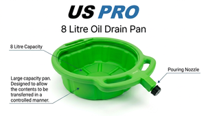 oil drain pan green