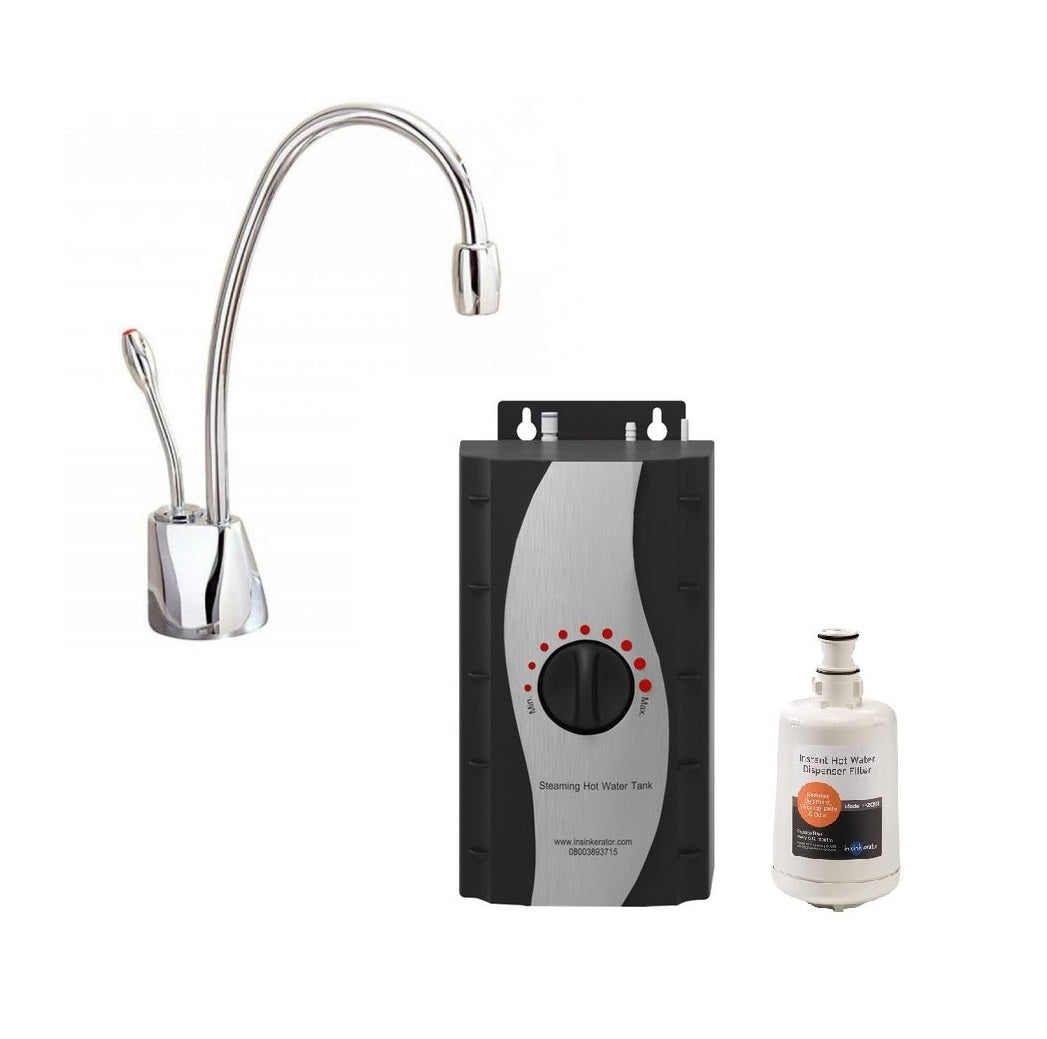 InSinkErator Instant Hot boiling Water Pack, Hot water Chrome Tap, Tank & Filter