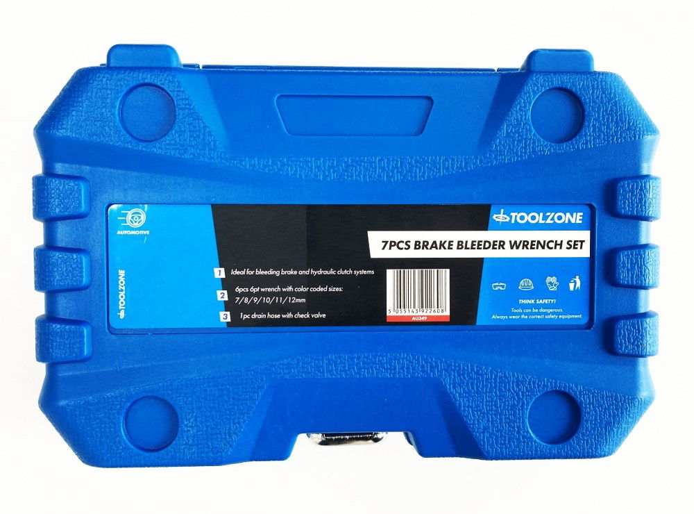 Toolzone 7pc Brake Clutch Bleeder Wrench Spanner Set - AU349