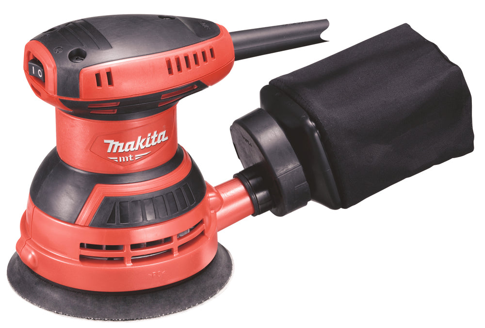 Makita M9204/2 Random Orbit Sander, Red/Black, 125 mm