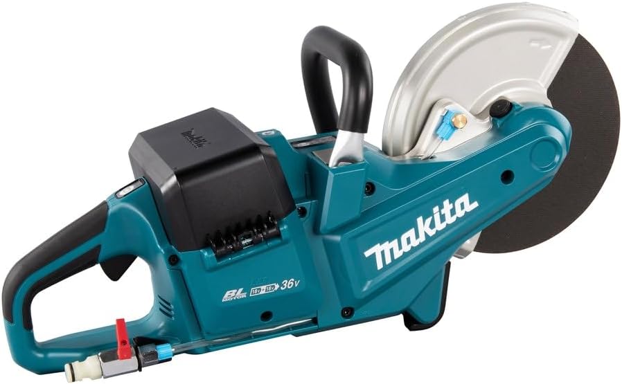 Makita cordless disc cutter on a white background