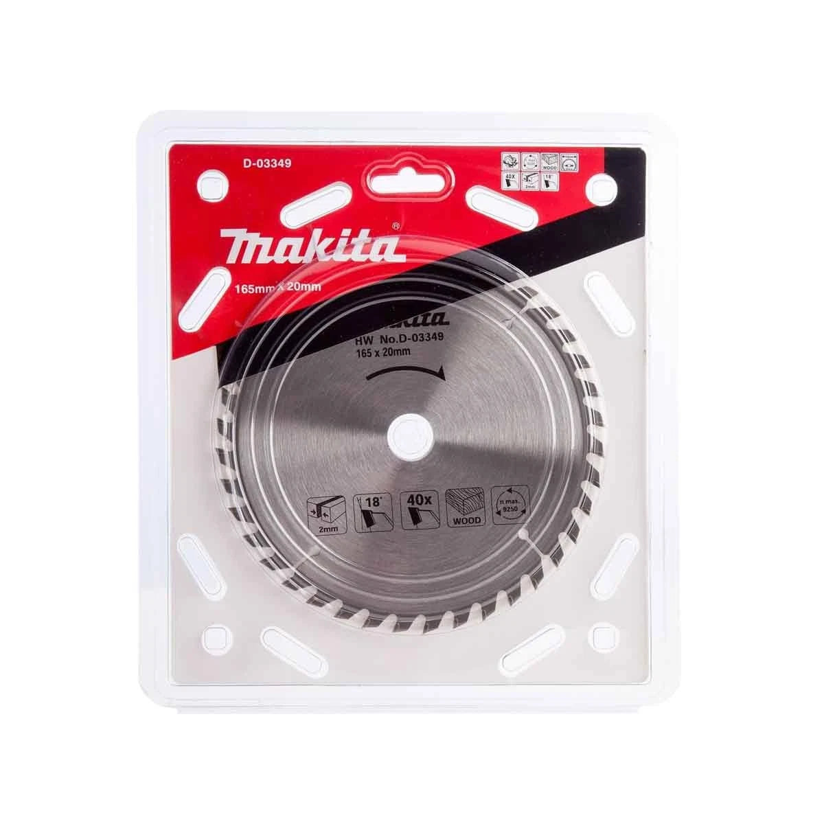Makita D-03349 circular saw blade 165 x 20 mm, 40 T
