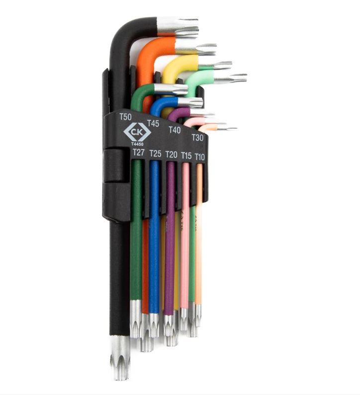 C.K Coloured Torx Tamper Proof Key Set of 9 - T4450