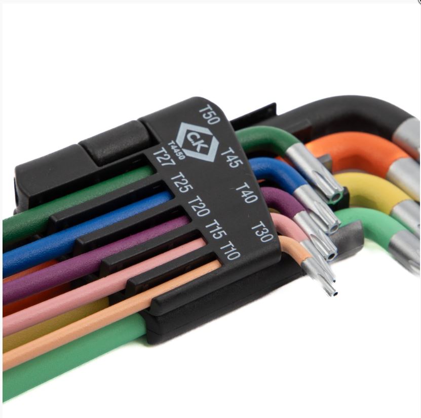 C.K Coloured Torx Tamper Proof Key Set of 9 - T4450
