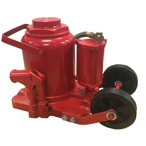 Neilsen CT1016 50 Ton Air Hydraulic Bottle Jack, red