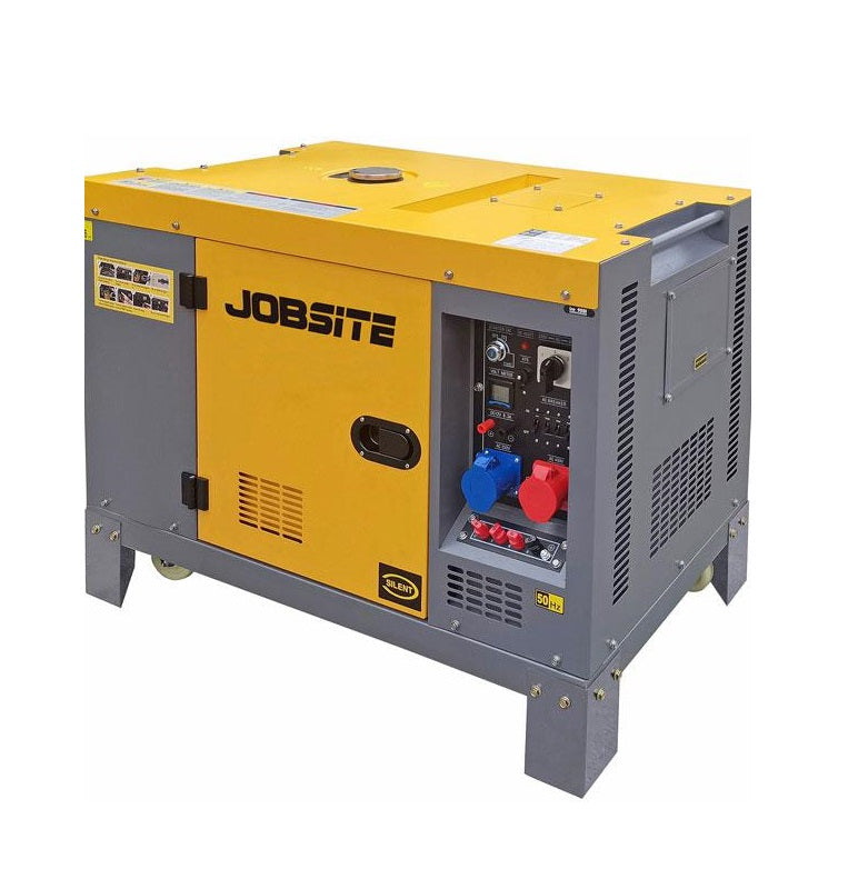 Jobsite 1878 Diesel Generator 3 Phase Silent 8kw With Ats
