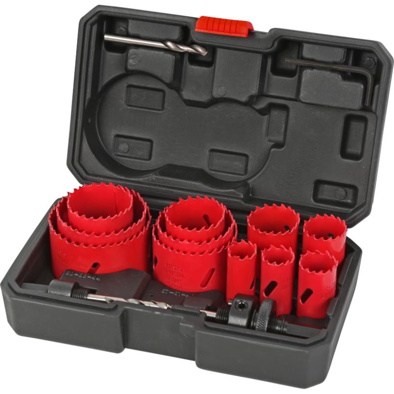 Hole Saw Set 9pc Plumbers (Bi-Metal- Blow Mould Case)