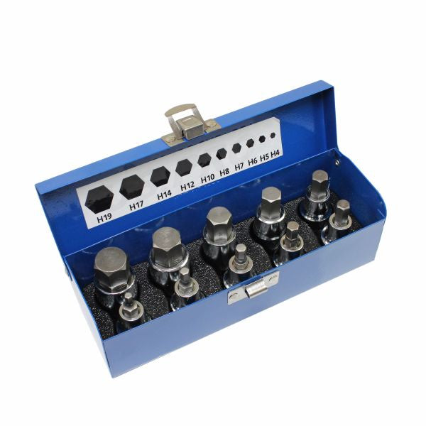 US PRO 1695 10pcs 1/2” dr hex bit socket set
