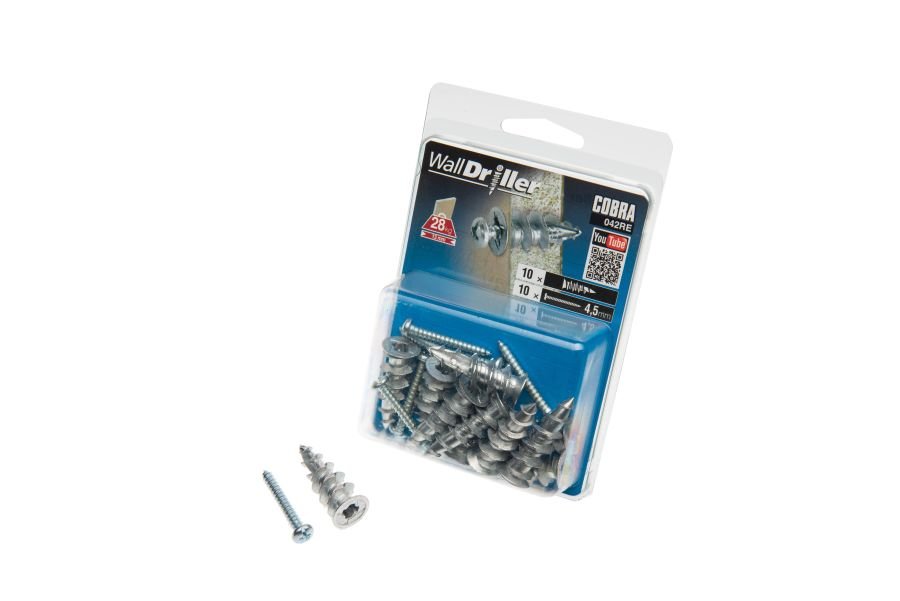 Cobra Zinc WallDriller 4.5mm, pack of 10