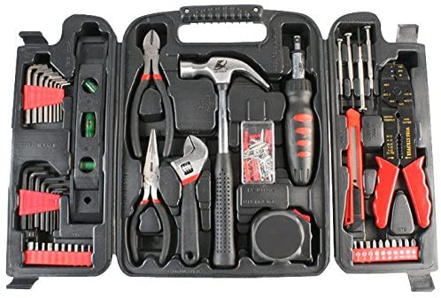Duratool 14956TL 129-Pieces Household Tool Kit in Blow Moulded Carry Case