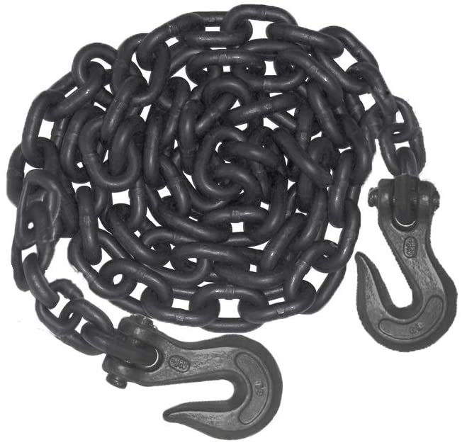 Tools House™ 10mm Heavy duty Towing chain 2.4 Ton Working load limit - Black (4 metres)