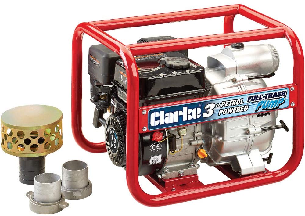 Clarke PF75A 3 "petrol full trash pump"