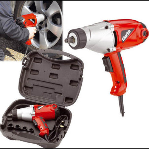 Clarke CEW1000 1/2 Dr Electric Impact Wrench set, 450Nm - 4 socket included