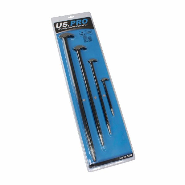 US PRO 6857 4pc Heel And Toe Pry Bar Set